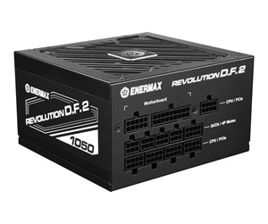 Strømforsyning (PSU) - Enermax Revolution D.F. 2 Strømforsyning (PSU) - 1050 Watt - 120 mm - ATX 3.0 - 80 Plus Gold sertifisert - ERS1050EWT