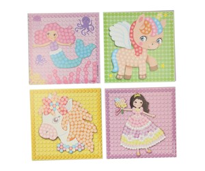 Kreative leker - PlayMais Mosaic Cards Decorate Girls Set 24pcs. - 160813