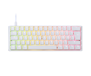 Tastatur - Ducky One 3 - Classic Pure White ND - Mini 60% - Gamingtastatur - Uten numpad - Nordisk - Hvit - DKON2161ST-RFIPDPWWWSC1