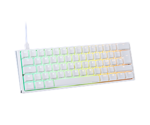 Tastatur - Ducky One 3 - Classic Pure White ND - Mini 60% - Gamingtastatur - Uten numpad - Nordisk - Hvit - DKON2161ST-SFIPDPWWWSC1