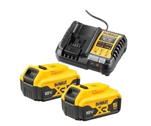 Batterier & Ladere - Dewalt CHARGER DCB1104 12/18V +2X5AH(18V) - DCB1104P2-QW