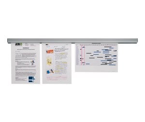 Konferanse & Presentasjon - Jalema Grip display rail - silver grey with black caps - 1601233