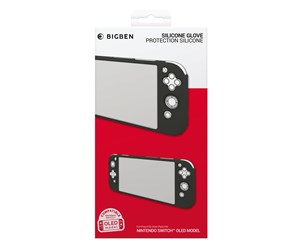 Spill - Tilbehør - BigBen Interactive Silicon Case Black - Nintendo Switch OLED - 3665962010640