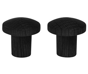 Beslag & Hengsler  - Home>it Wooden Knob Ø25 mm Oak Black 2-pack - 12815