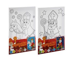 Kreative leker - Grafix Sinterklaas Canvas Painting By Numbers - 830024