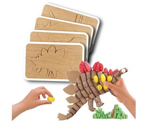 Kreative leker - PlayMais Dino Decorating Cards 4pcs. - 160620