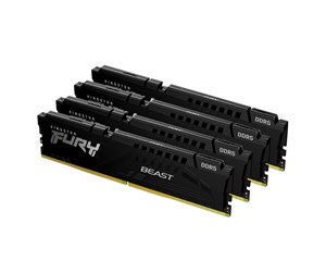 RAM - Kingston FURY Beast DDR5-5200 - 64GB - CL40 - Quad Channel (4 pcs) - Intel XMP - Svart - KF552C40BBK4-64