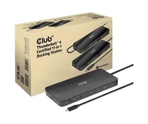 Dokkingstasjon - Club 3D - docking station - USB-C / Thunderbolt 3 / Thunderbolt 4 - 3 x Thunderbolt 4 - GigE - CSV-1581