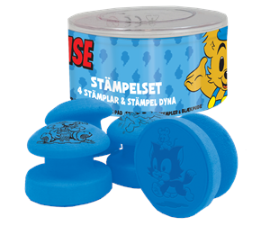 Skoleutstyr - Euromic Bamse stamp set w/4 stamps & ink pad - 062105424