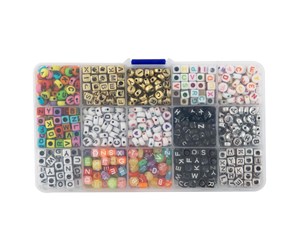 Kreative leker - Grafix Letter Beads in Storage Box 15 Designs - 240020