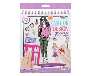 Kreative leker - Grafix Fashion Design Sticker Book + Stencils - 230005