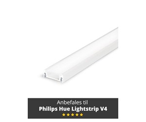 Smarthus - Light Solutions Aluminum Profile - Model S for Philips Hue and Lifx - White - 5714255008050