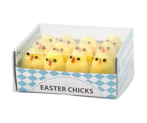 Figurer - Creativ Company Yellow Easter Chicks Chenille 12pcs. - 51653