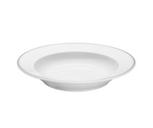 Servering & Servise - Pillivuyt Plate deep Vienne Plissé 22 cm White/Platinum - 18215