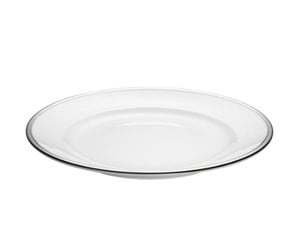 Servering & Servise - Pillivuyt Plate Bistro 24 cm White/Silver - 18252