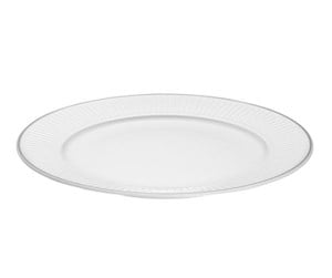 Servering & Servise - Pillivuyt Plate flat Vienne Plissé 28 cm White/Platinum - 18414