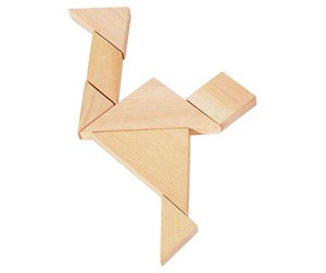 Puslespill - Goki Wooden Tangram Puzzle Tre - HS008