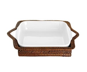 Kjøkkentilbehør - Pillivuyt Basket rectangular 29 x 24 cm Light/Dark brown Nito wicker - 22393