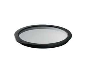 Kjøkkentilbehør - Rösle Glass lid 24 cm Clear/Black Glass/Silicone - 22557