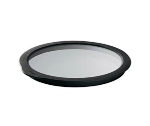 Kjøkkentilbehør - Rösle Glass lid 28 cm Clear/Black Glass/Silicone - 22558