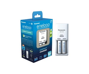 Batteri - Panasonic eneloop Basic BQ-CC50 battery charger - 2 x AA type - NiMH - Europlug - K-KJ50MCD20E