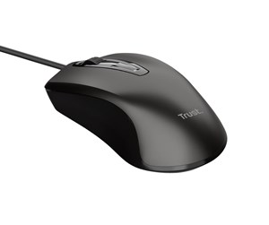 Mus - Trust BASICS MOUSE - Mus - Optisk - 3 knapper - Svart - 24657