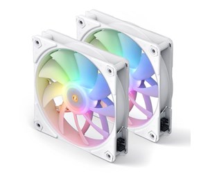 Kabinettvifte - Jonsbo ZF120 fan PWM-ARGB 2-Pack - 120mm - Kabinettvifte - 120mm - Hvit med RGB-lys - 29 dBA - ZF120 2in1