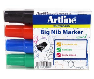 Skrive- & Tegneverktøy - Artline EK5109AW4 Big Nib Whiteboardmarker - EK5109AW4