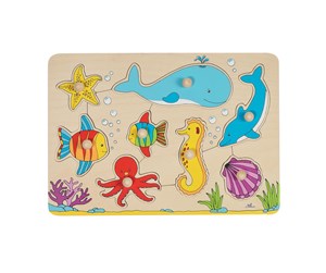 Puslespill - Goki Stud Puzzle Underwater World 8pcs. Tre - 57953