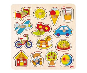 Puslespill - Goki Wooden Stud Puzzle - 57576