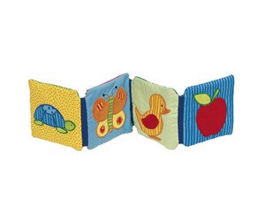 Babyleker - Goki Fabric Booklet with Rattle Crisp Foil and Pa - 65071