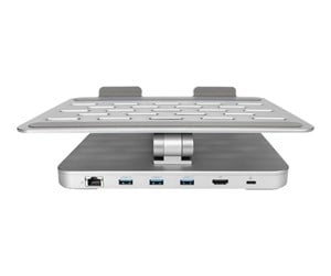 Dokkingstasjon - DIGITUS DA-90429 - docking station + notebook/tablet stand - USB-C 3.1 Gen 1 - HDMI - GigE - DA-90429