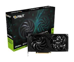 Grafikkort - Palit GeForce RTX 4060 Ti DUAL - 8GB GDDR6 RAM - Grafikkort - NE6406T019P1-1060D