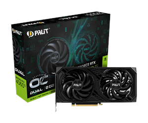 Grafikkort - Palit GeForce RTX 4060 Ti DUAL OC - 8GB GDDR6 RAM - Grafikkort - NE6406TT19P1-1060D