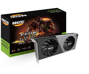 Grafikkort - Inno3D GeForce RTX 4060 Ti Twin X2 OC - 8GB GDDR6 RAM - Grafikkort - N406T2-08D6X-171153N