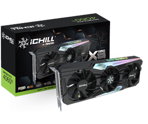 Grafikkort - Inno3D GeForce RTX 4060 Ti iCHILL X3 - 8GB GDDR6 RAM - Grafikkort - C406T3-08D6X-17113389