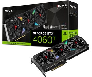 Grafikkort - PNY GeForce RTX 4060 Ti XLR8 EPIC-X RGB Triple - 8GB GDDR6 RAM - Grafikkort - VCG4060T8TFXXPB1