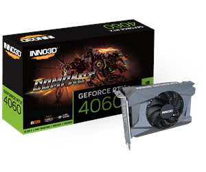 Grafikkort - Inno3D GeForce RTX 4060 Compact - 8GB GDDR6 RAM - Grafikkort - N40601-08D6-173050N