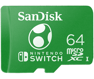 Minnekort - SanDisk Nintendo Switch microSD - 100MB/s - 64GB - Yoshi edition - SDSQXAO-064G-GN6ZN