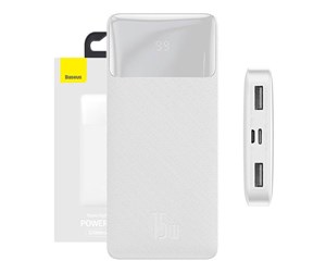 Nødlader - Baseus Bipow 10000mAh 15W - White Nødlader - Hvit - 10000 mAh - PPBD050002