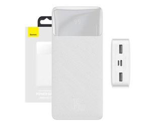 Nødlader - Baseus Bipow 20000mAh 15W - White Nødlader - 20000 mAh - PPBD050102