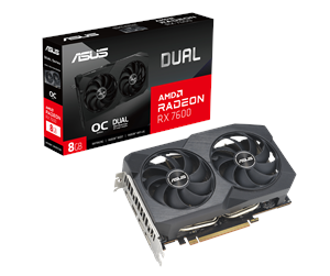 Grafikkort - ASUS Radeon RX 7600 DUAL OC V2 - 8GB GDDR6 RAM - Grafikkort - 90YV0IH2-M0NA00