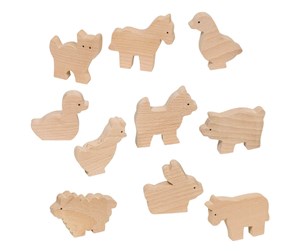 Treleker - Goki Wooden Farm Animals 10pcs. - 53871