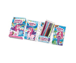 Kreative leker - Grafix Coloring Books (2pcs) with Pencils - Unicorn and M - 150078