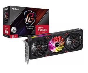 Grafikkort - ASRock Radeon RX 7600 Phantom Gaming OC - 8GB GDDR6 RAM - Grafikkort - 90-GA4BZZ-00UANF