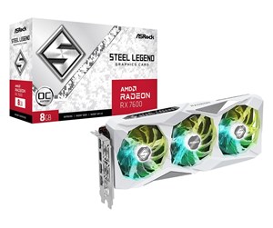 Grafikkort - ASRock Radeon RX 7600 Steel Legend - 8GB GDDR6 RAM - Grafikkort - 90-GA4DZZ-00UANF