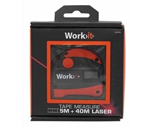 Måleutstyr - Work>it Tape Measure with Laser 40 meter - 40563