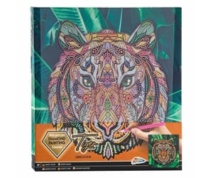 Kreative leker - Grafix Canvas Diamond Painting Tiger 30x30cm - 260008