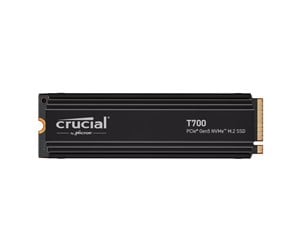 SSD - Crucial T700 SSD - 4TB - Med varmespreder - M.2 2280 - PCIe 5.0 - CT4000T700SSD5