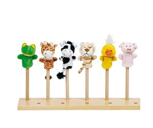 Dukker, Bamser & Utstyr - Goki Plush Finger Puppet Animal 6pcs. - 15418